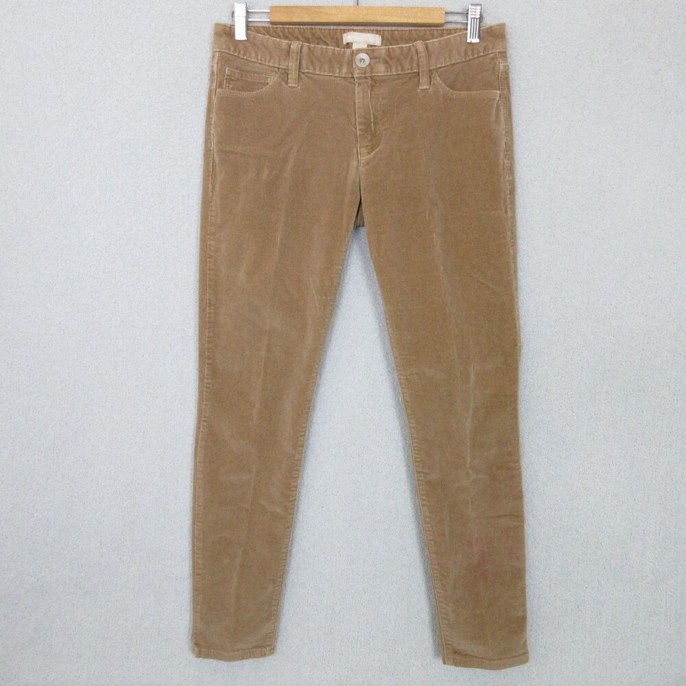 Banana Republic Corduroy Pants Womens 28 Regular Brown Slim Mid-Rise Stretch‎